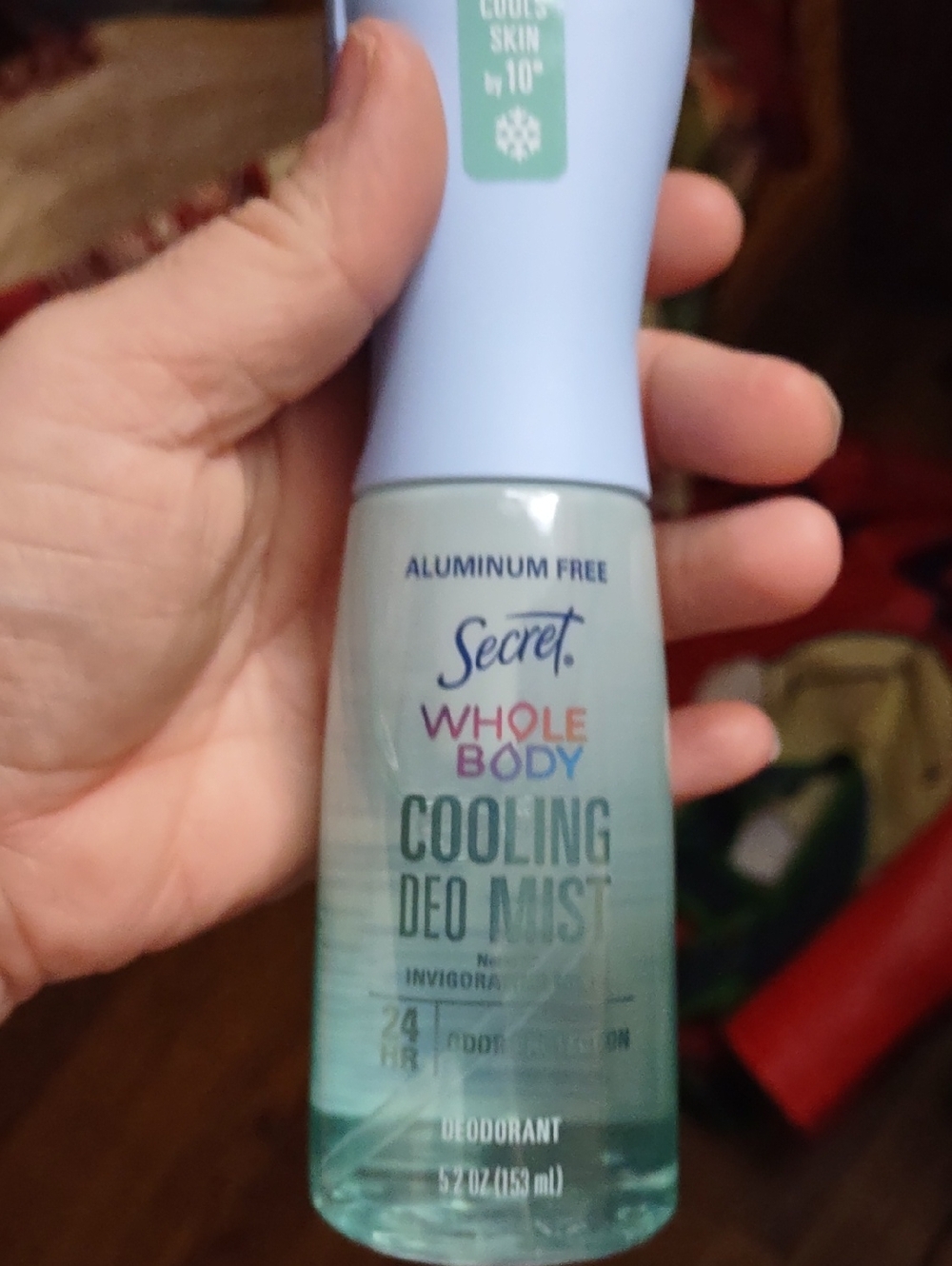 Whole body cooling deodorant